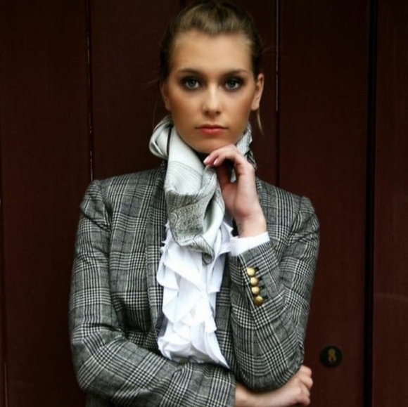 J. Crew Jackets & Blazers - J. Crew Regent Blazer Jacket in Glen Plaid Wool Gold Button Long Sleeve Size 6